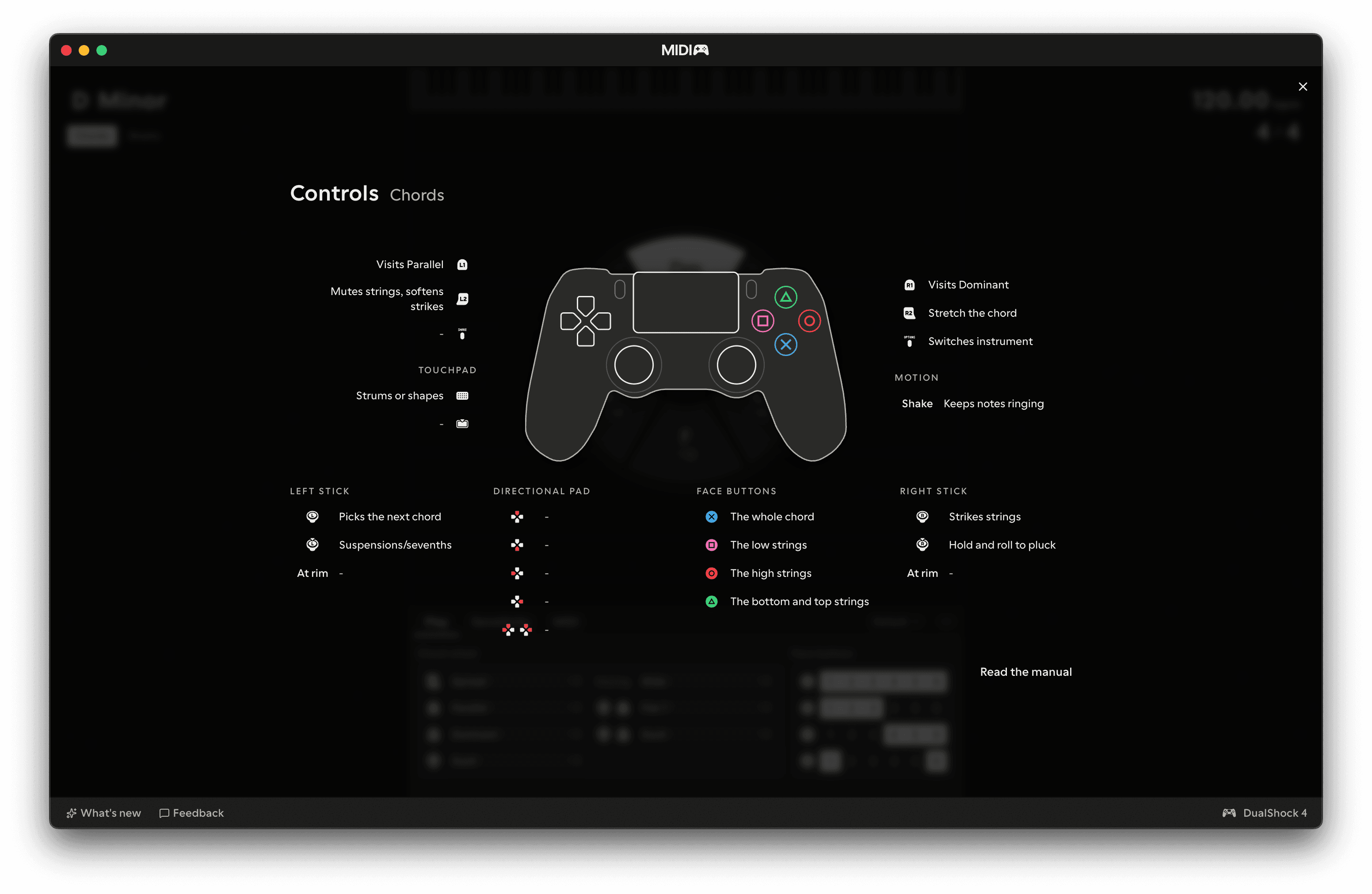 The Controls reference over the window