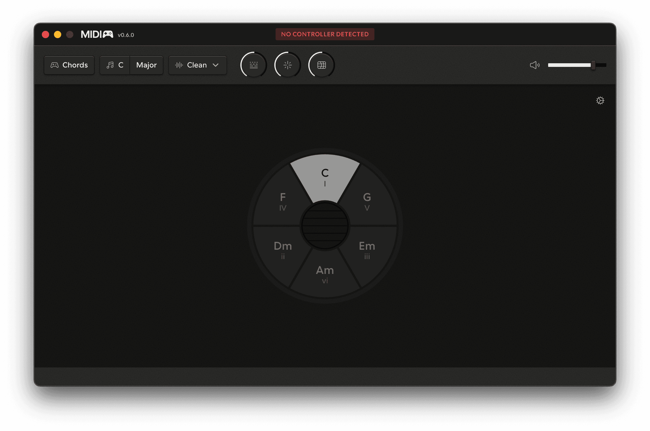 MIDIpad waiting for a controller